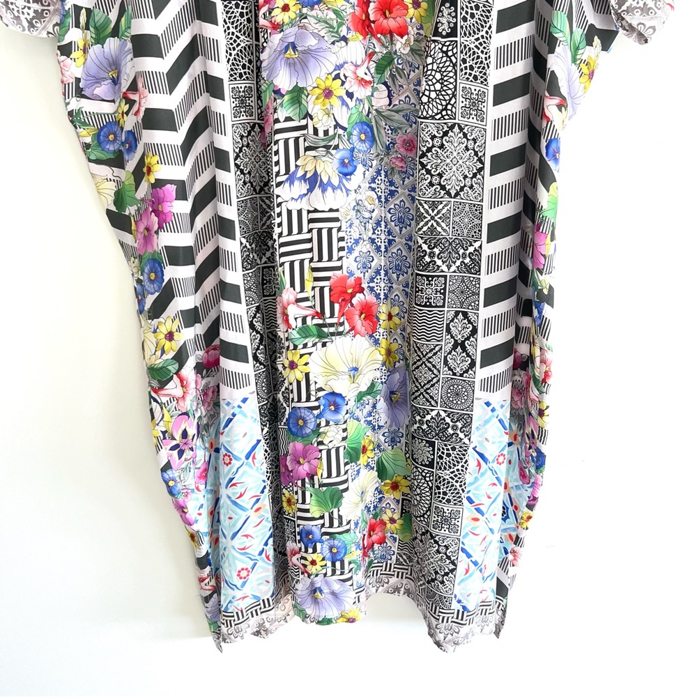 JOHNNY WAS Madrigal Muse Floral Silk Printed Over The Knee Dress Sz M NWOT - Picture 12 of 16